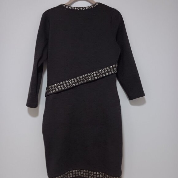 Lynn Ritchie Ponte Nail Head Dress In Heather Gray - XS - Picture 4 of 5